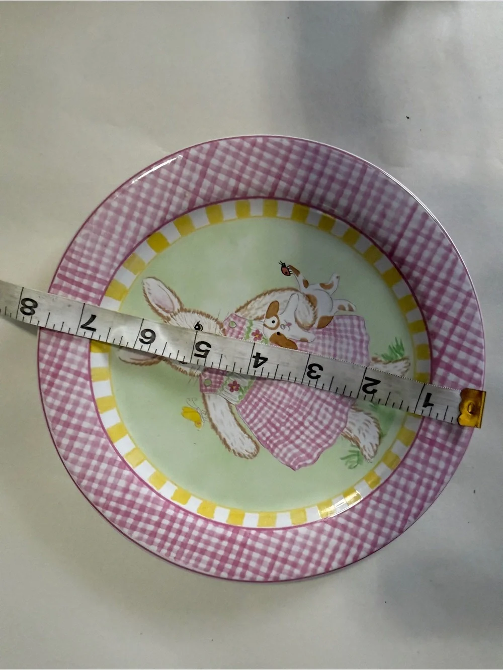 Pink Bunny Plaque Decorative Wall Accent